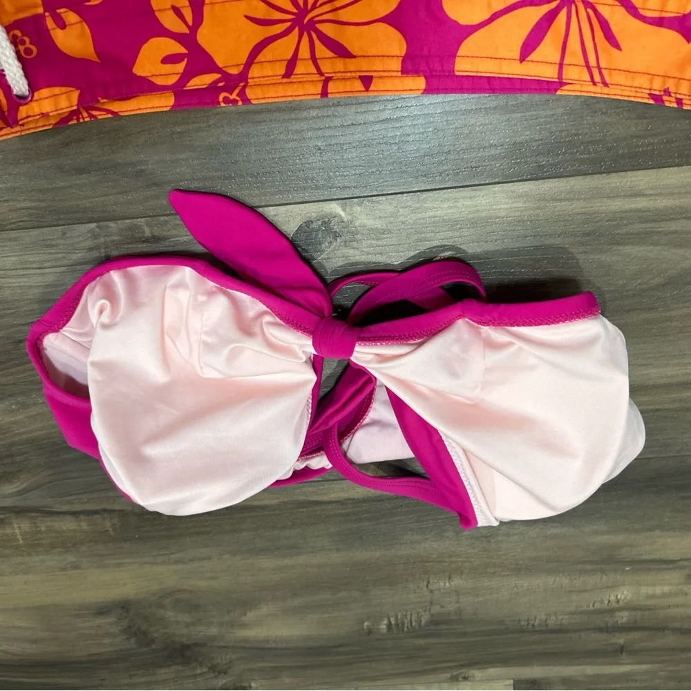 Old Navy Pink and Orange Floral Swim Trunks - Picture 4 of 6